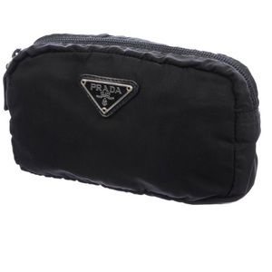 💯% Authentic Prada Black Vela Cosmetic Pouch